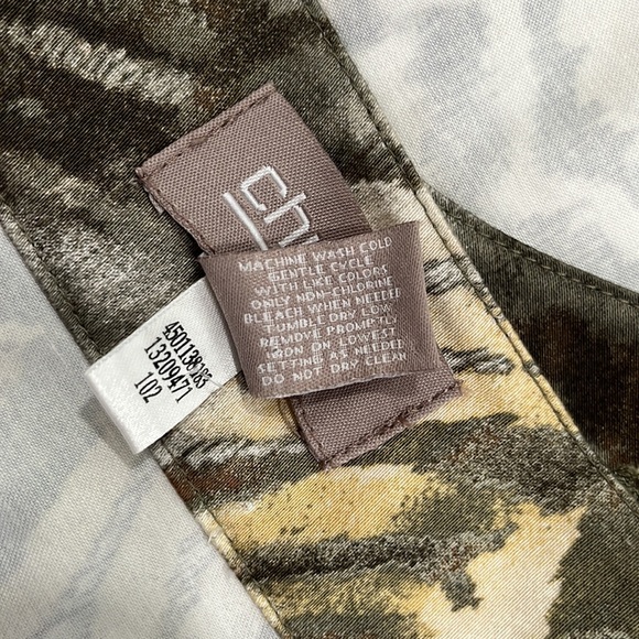 Chico’s Animal Print Green Gray Lightweight Blazer Jacket, Size XL - Picture 14 of 14